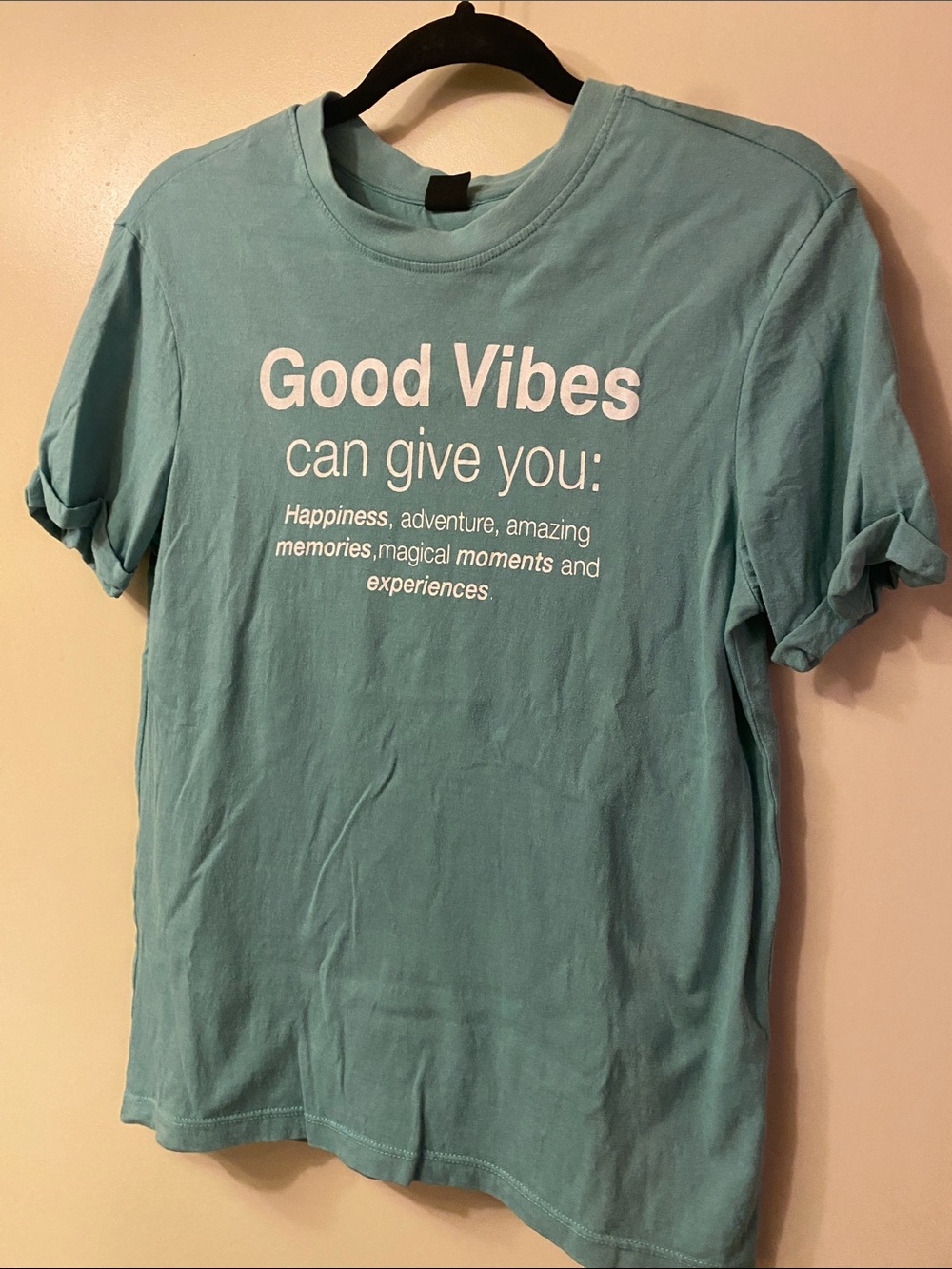 Vibe N 
Good Vibes Teal Graphic Tee